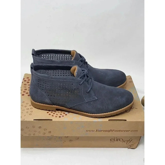 Eurosoft Women's Emmeline Perforated Ankle Boots Denim Suede US 7.5 M - Picture 3 of 6